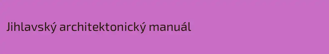 Jihlavský architektonický manuál